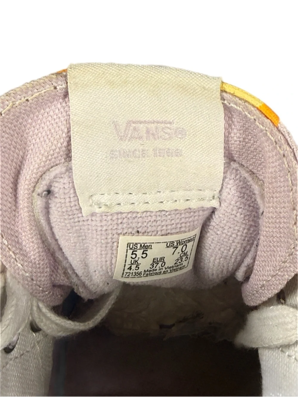 Vans | Sk8-Hi Platform Daisy Platform Sneakers in Orange & Purple White